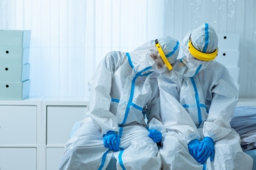 A Parallel Pandemic Hits Health Care Workers: Trauma and Exhaustion